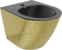 Mexen Lena висящо биде, черен мат/златен шарка люспи - 35224878