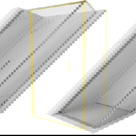 Mexen Exo Сгъваема душ кабина 90 x 120 см, прозрачна, златна - 816-090-120-50-00