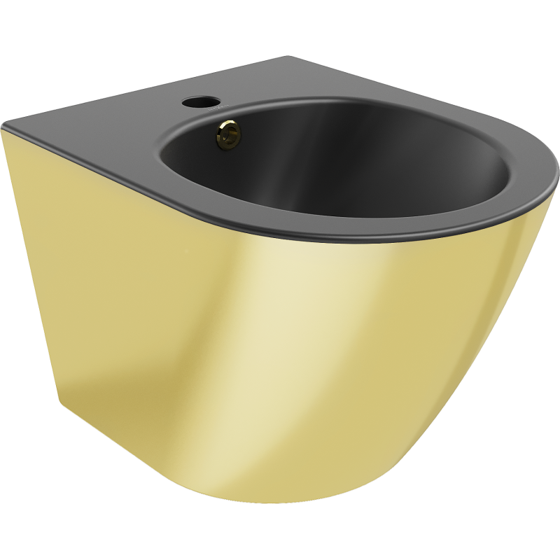 Mexen Lena висящо биде, черно мат/злато - 35224876