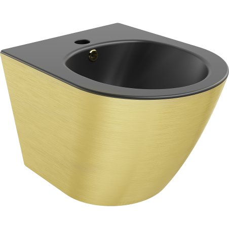 Mexen Lena висящо биде, черен мат/златен десен линии - 35224877