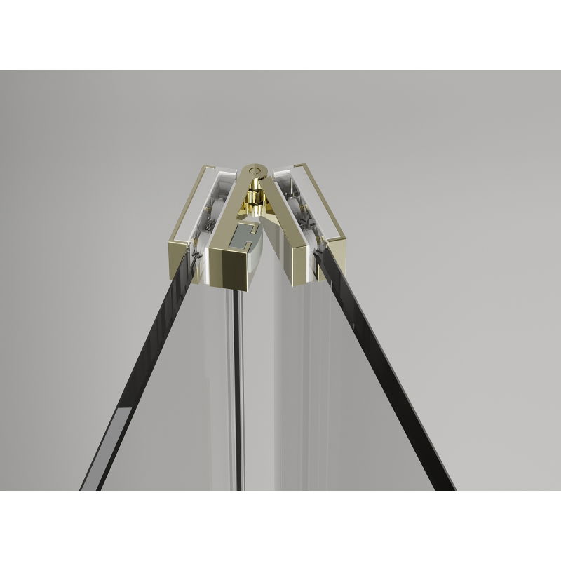 Mexen Exo сгъваема душ кабина 120 x 80 см, прозрачна, златна - 816-120-080-50-00