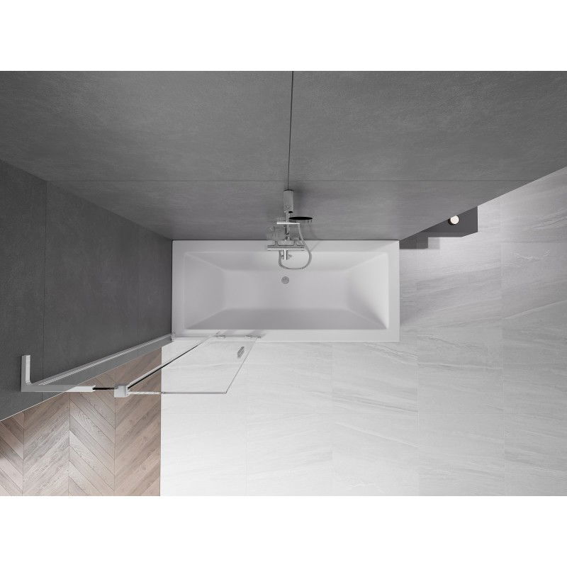 Mexen Velar L вана параван с плъзгащи се 2 крила 70 x 150 cm, прозрачен, хром - 896-070-003-01-01