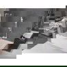 Mexen Velar L параван за вана 2-крилен плъзгащ 80 x 150 cm, прозрачен, бял - 896-080-003-01-20