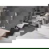 Mexen Velar L параван за вана 2-крилен плъзгащ 80 x 150 cm, прозрачен, бял - 896-080-003-01-20