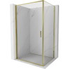 Mexen Exo-B отваряща се душ кабина 70 x 110 см, прозрачна, златна - 817-070-110-50-00