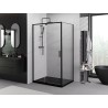 Mexen Exo-R отваряема душ кабина 100 x 80 см, прозрачна, черна - 819-100-080-70-00