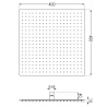 Mexen Slim душ глава 40 x 40 см, хром - 79140-00