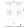 Mexen Slim душ система 40 x 40 см, хром - 79140-00