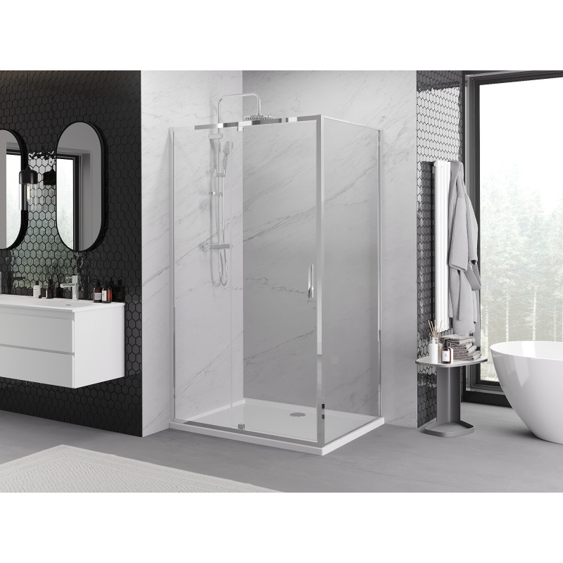 Mexen Exo-R плъзгащa душ кабинa 135 x 120 см, прозрачнa, хром - 819-135-120-01-00