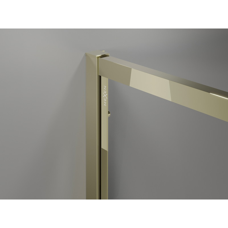 Mexen Exo-R Отваряща се душ кабина 160 x 120 см, прозрачна, златна - 819-160-120-50-00