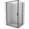 Mexen Exo-R сгъваема душ кабина 140 x 110 см, прозрачна, черна - 819-140-110-70-00