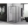 Mexen Exo-R Разтворима душ кабина 140 x 120 см, прозрачна, черна - 819-140-120-70-00
