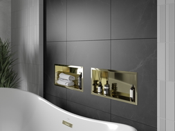 Mexen X-Wall-R стенен рафт с яка 45 x 20 см, златен - 1950452010