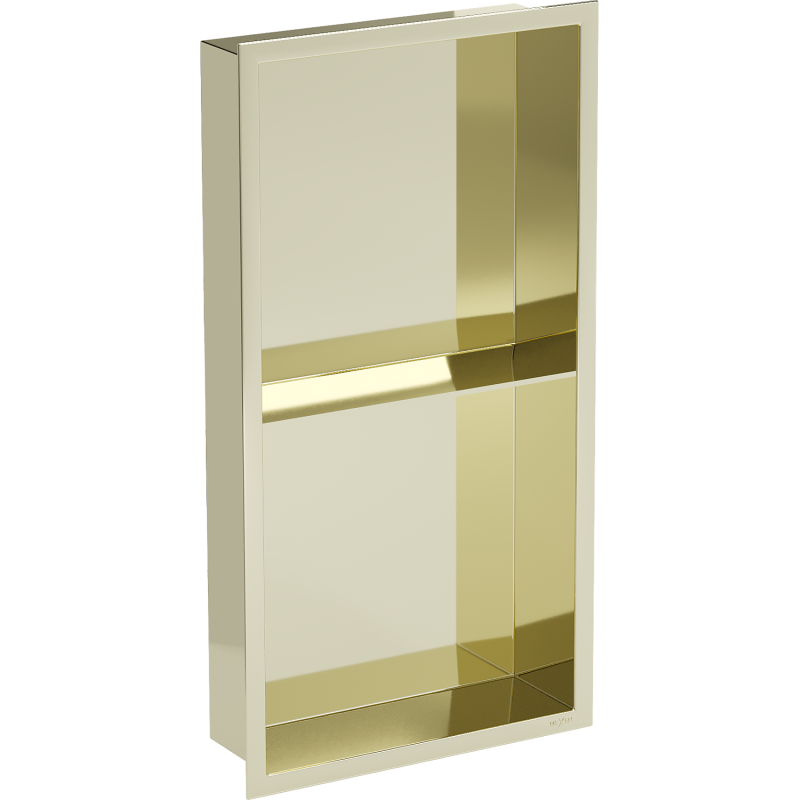 Mexen X-Wall-R вградена стелажна рафта с кант и рафт 60 x 30 см, златна - 1950603010S