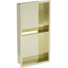 Mexen X-Wall-R вградена стелажна рафта с кант и рафт 60 x 30 см, златна - 1950603010S