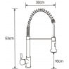 Mexen Clara смесител за кухня, хром - 670501-00