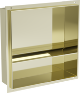 Mexen X-Wall-NR стелаж за вграждане без рамка с рафт 30 x 30 см, златен - 1951303010S