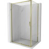 Mexen Exo-S плъзгаща се душ кабина 200 x 80 см, прозрачна, златна - 8151-200-080-50-00