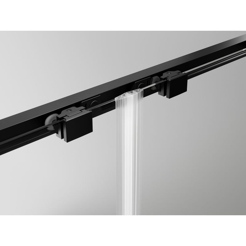 Mexen Exo разглобяема душ кабина 180 x 110 см, прозрачна, черна - 8151-180-110-70-00