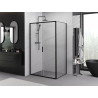 Mexen Exo-S плъзгаща се душ кабина 140 x 120 см, прозрачна, черна - 8151-140-120-70-00