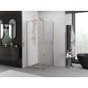 Mexen Exo-BR Duo сгъваема душ кабина 110 x 110 см, прозрачна, златиста - 8182-110-110-50-00