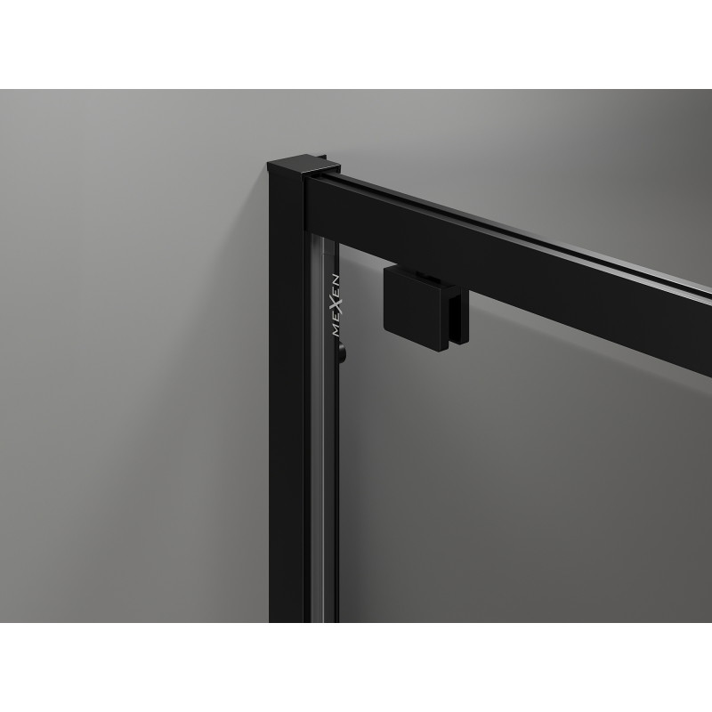 Mexen Exo-BR Duo разтворяема душ кабина 100 x 110 см, прозрачна, черна - 8182-100-110-70-00