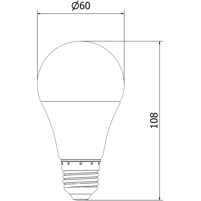 Mexen Nova LED крушка E27, A60, 7W, Неутрална - 4000K, 735 lm - L100-E27-0740-01