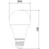 Mexen Nova LED крушка E27, A60, 7W, Студена - 6500K, 735 lm - L100-E27-0765-01