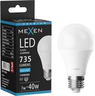 Mexen Nova LED крушка E27, A60, 7W, Студена - 6500K, 735 lm - L100-E27-0765-01