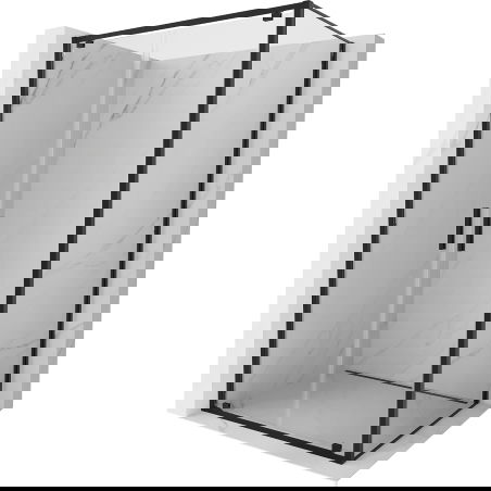 Mexen Exo душ кабина с отваряща се врата 110 x 100 см, прозрачна, черна - 8182-110-100-70-00