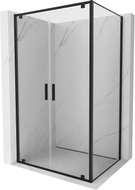 Mexen Exo-BR Duo револвираща душ кабина 120 x 80 см, прозрачна, черна - 8182-120-080-70-00