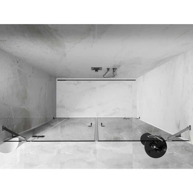 Mexen Lunar Duo врати за душ кабина 170 см, прозрачни, хром - 834D-170-000-01-00