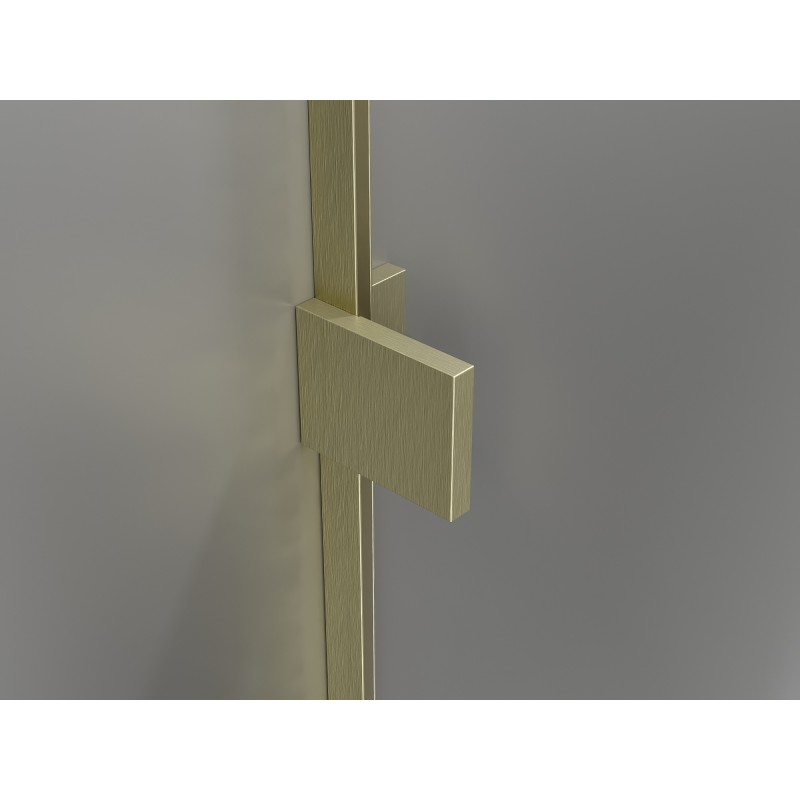 Mexen Lunar Двойни врати за душ, отварящи се, 190 см, прозрачни, златни матови - 834D-190-000-55-00