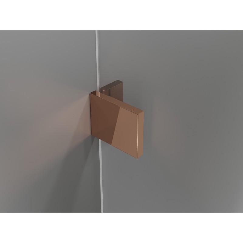 Mexen Lunar Двойни душ врати, отваряеми 140 см, прозрачни, розово злато - 834D-140-000-60-00