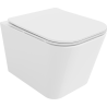 Mexen Teo Rimless WC чиния с падаща тънка седалка, дуропласт, бял гланц - 30850600
