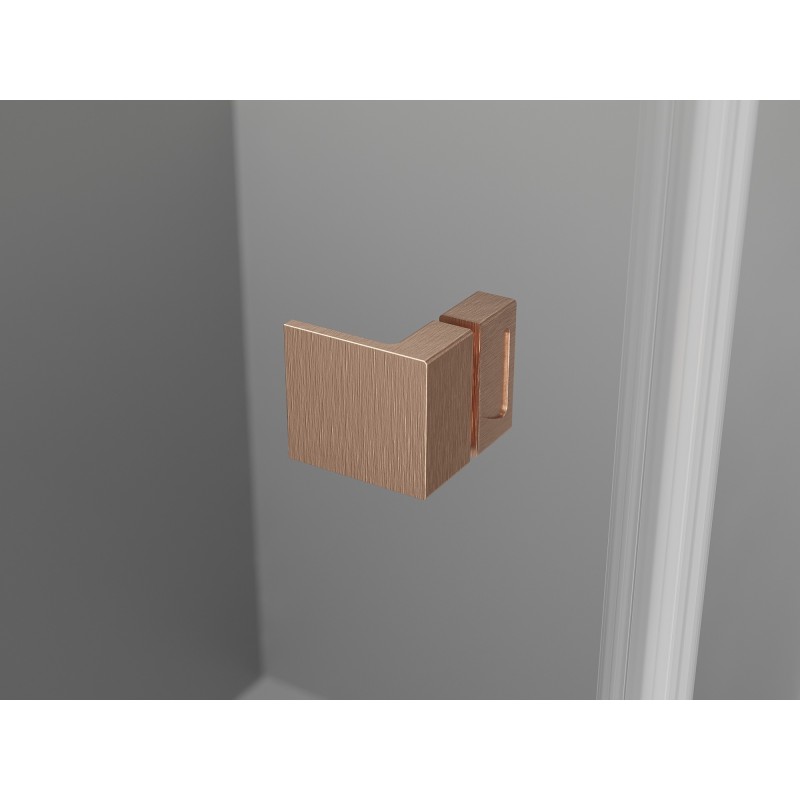 Mexen Lunar Двойни душ врати с отваряне 160 см, прозрачни, четкана мед - 834D-160-000-65-00