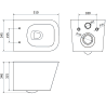 Mexen Teo Rimless WC чиния с падаща тънка седалка, дуропласт, бял гланц - 30850600