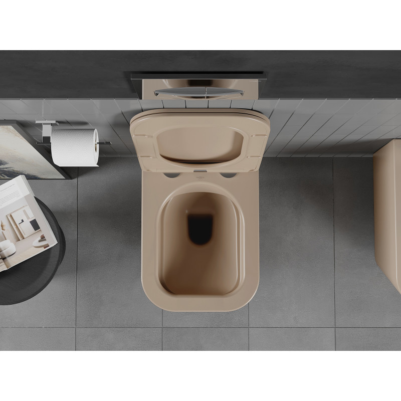 Mexen Teo wc чиния Rimless със забавено падане slim, дуропласт, матово капучино
