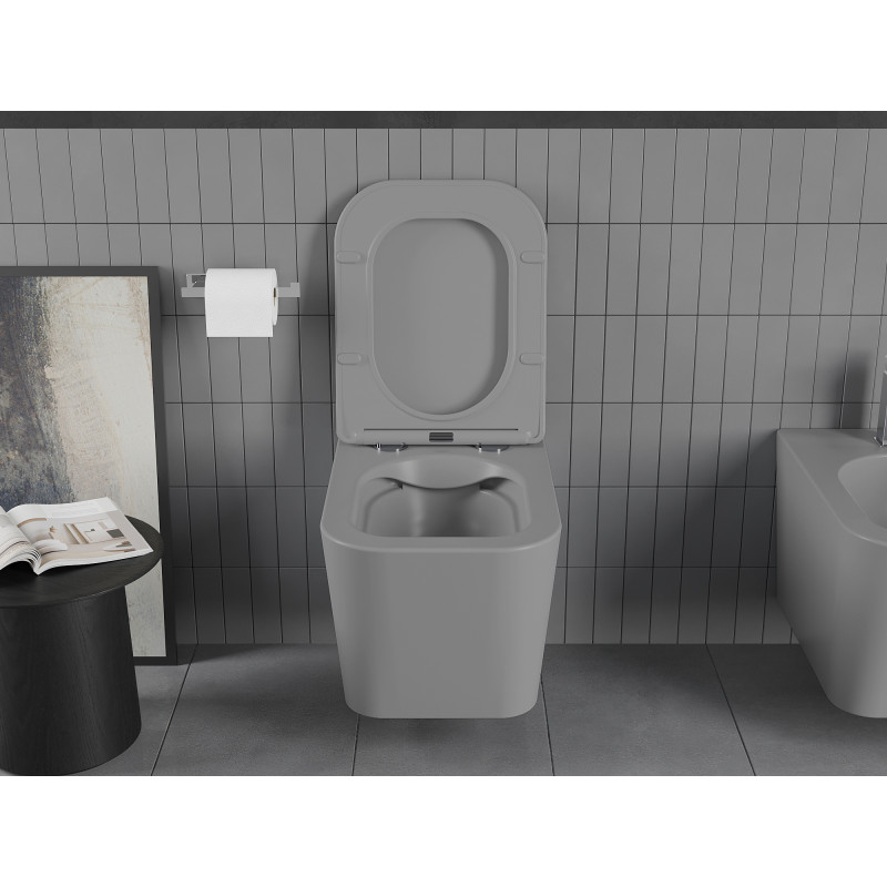 Mexen Teo wc чиния Rimless с тънка седалка със забавено падане, дуропласт,