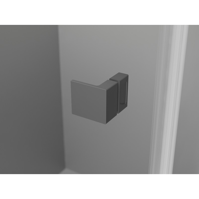 Mexen Lunar Двойка душ врати, отварящи се 140 см, прозрачни, gun metal - 834D-140-000-95-00