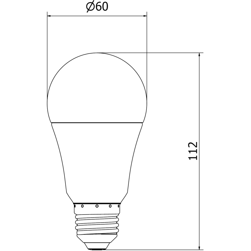 Mexen Nova LED крушка E27, A60, 10W, Топла - 3000K, 1055 lm - L100-E27-1030-01