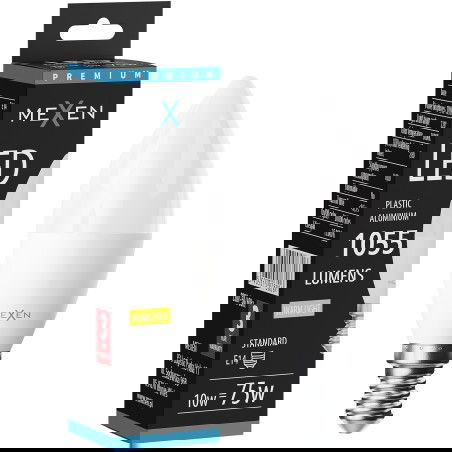 Mexen Nova LED крушка E14, C37, 10W, Топла - 3000K, 1055 lm - L102-E14-1030-01