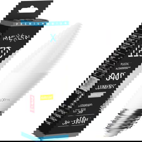 Mexen Nova LED крушка E27, C37, 8W, Топла - 3000K, 840 lm - L102-E27-0830-01