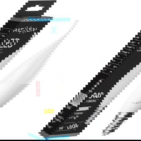 Mexen Nova LED крушка пламък E14, C37, 8W, Топла - 3000K, 840 lm - L106-E14-0830-01