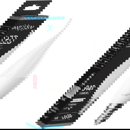 Mexen Nova LED крушка свещ E14, C37, 8W, Неутрална - 4000K, 840 lm - L106-E14-0840-01