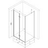 Mexen Lima сгъваем душ кабина 90 x 120 см, графит, хром - 856-090-120-01-40