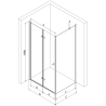Mexen Lima сгъваем душ кабина 100 x 80 см, графит, хром - 856-100-080-01-40