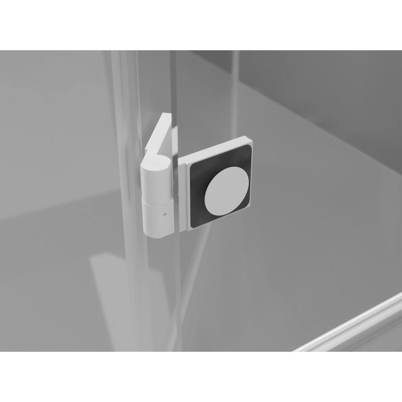 Mexen Lunar L Двойни врати за душ, отваряеми, 150 см, прозрачни, бели - 834DL-150-000-20-00