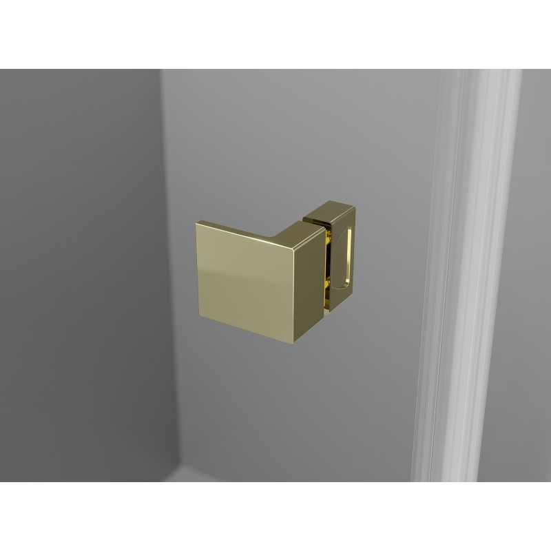 Mexen Lunar L Двойно отварящи се душ врати 160 см, прозрачни, златни - 834DL-160-000-50-00