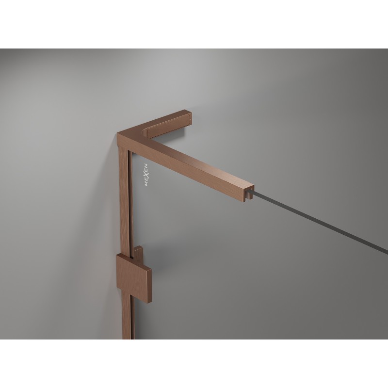 Mexen Lunar L Дуо душови врати с панти 190 см, прозрачни, матирана мед - 834DL-190-000-65-00